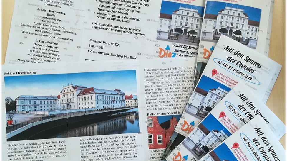 Flyer zur Oranienreise 2018 Flyer zur Oranienreise 2018